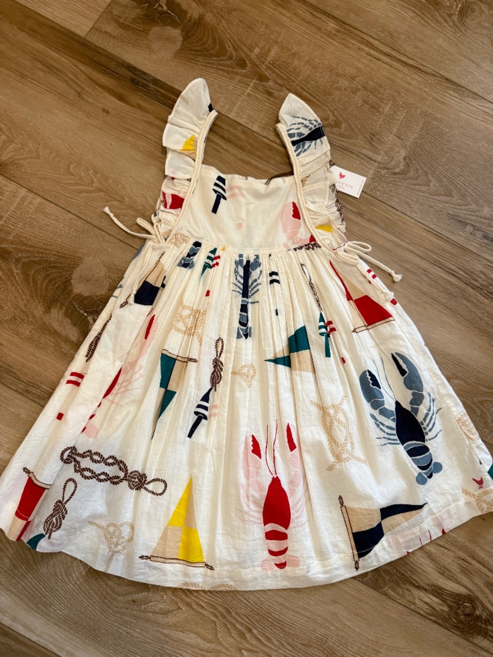 Pink chicken nautical dress